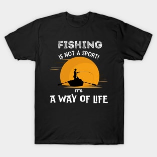 Fishing Lifestyle Black T-Shirt